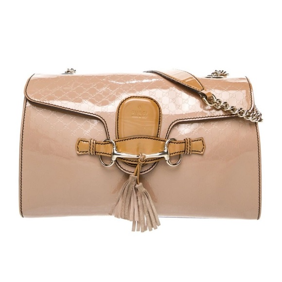 Gucci Handbags - EUC! Gucci Nude Patent Leather Shoulder Bag